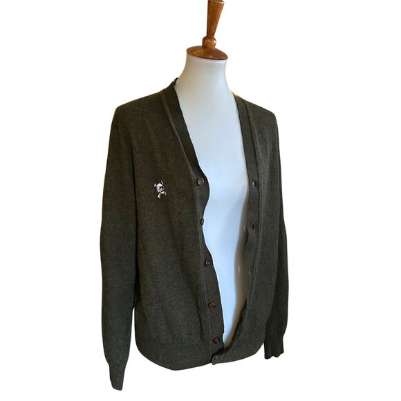 Ben Sherman 100% Merino Wool Skull Cardigan – Women’s L (Tagged Men’s XXL) - Picture 4 of 8